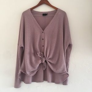 Thermal Button-Front Top